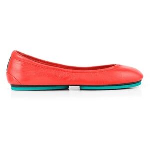 Tieks Poppy Coral‎ Red Ballet Flats Womens Size 10